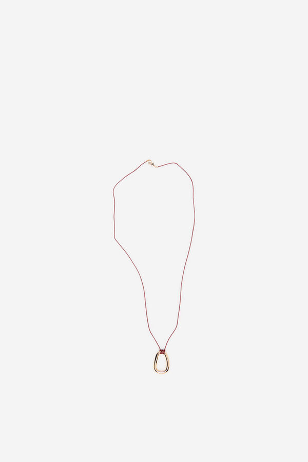 Cortefiel Gold pendant necklace Black