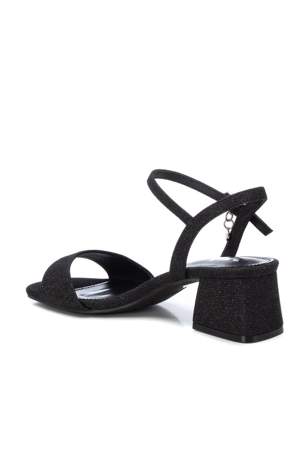 Cortefiel Women's fabric sandal  Black