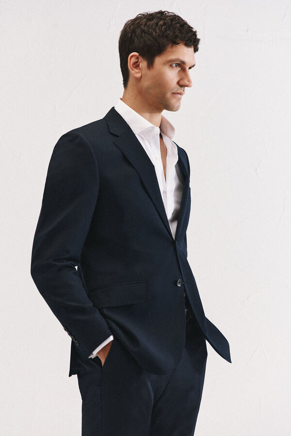 Cortefiel Americana marino slim fit Azul marino