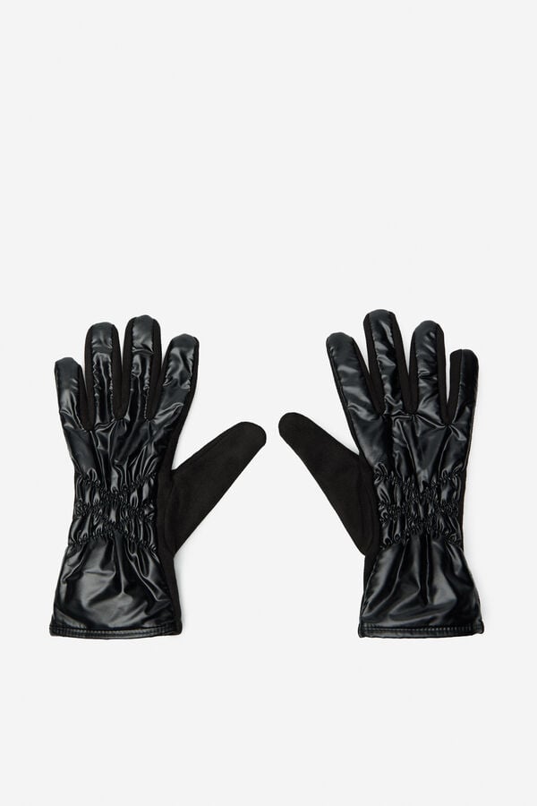 Cortefiel Nylon glove Black