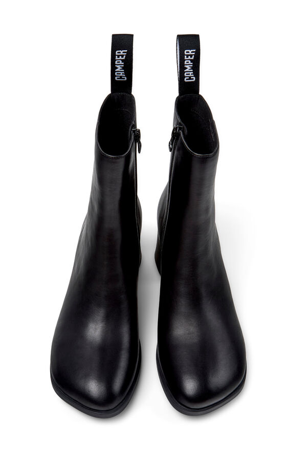 Camper Botas de cano m&eacute;dio em pele pretas para mulher Preto