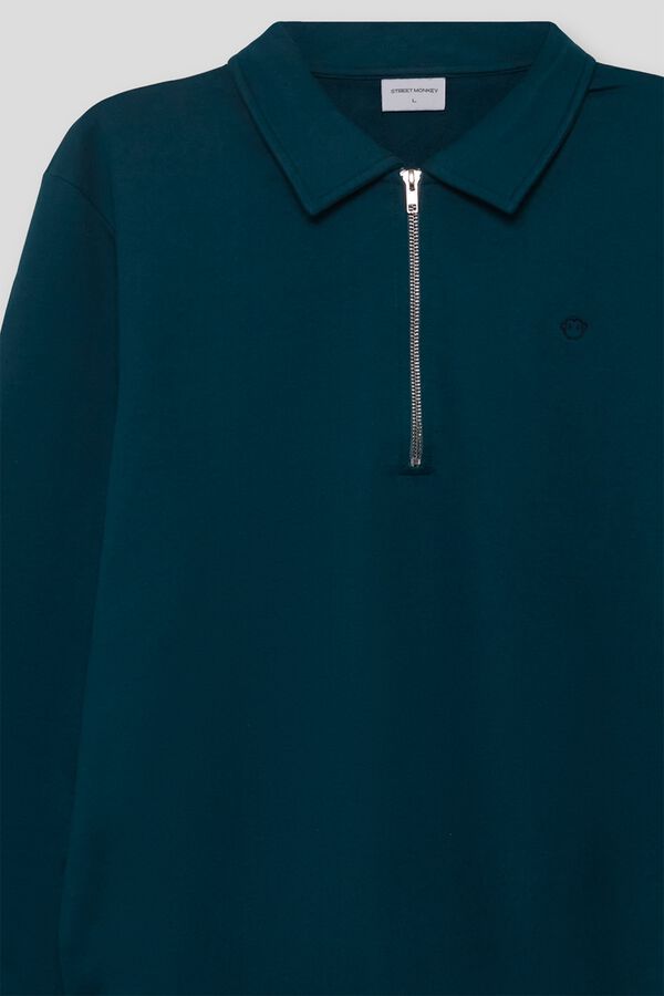 Street Monkey Sweatshirt com fecho-&eacute;clair Verde