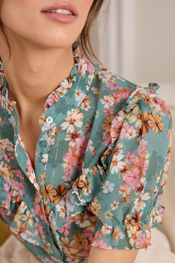 Cortefiel Euca floral blouse Multicolour