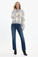 Vero Moda Camisola estruturado em losangos  Cinzento
