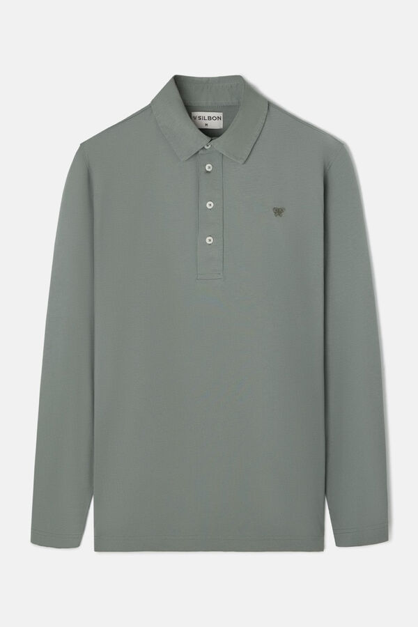 Silbon Camisola polo manga comprida Verde