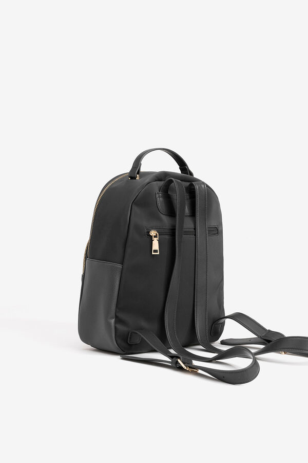 Vilanova Mochila com efeito couro Preto