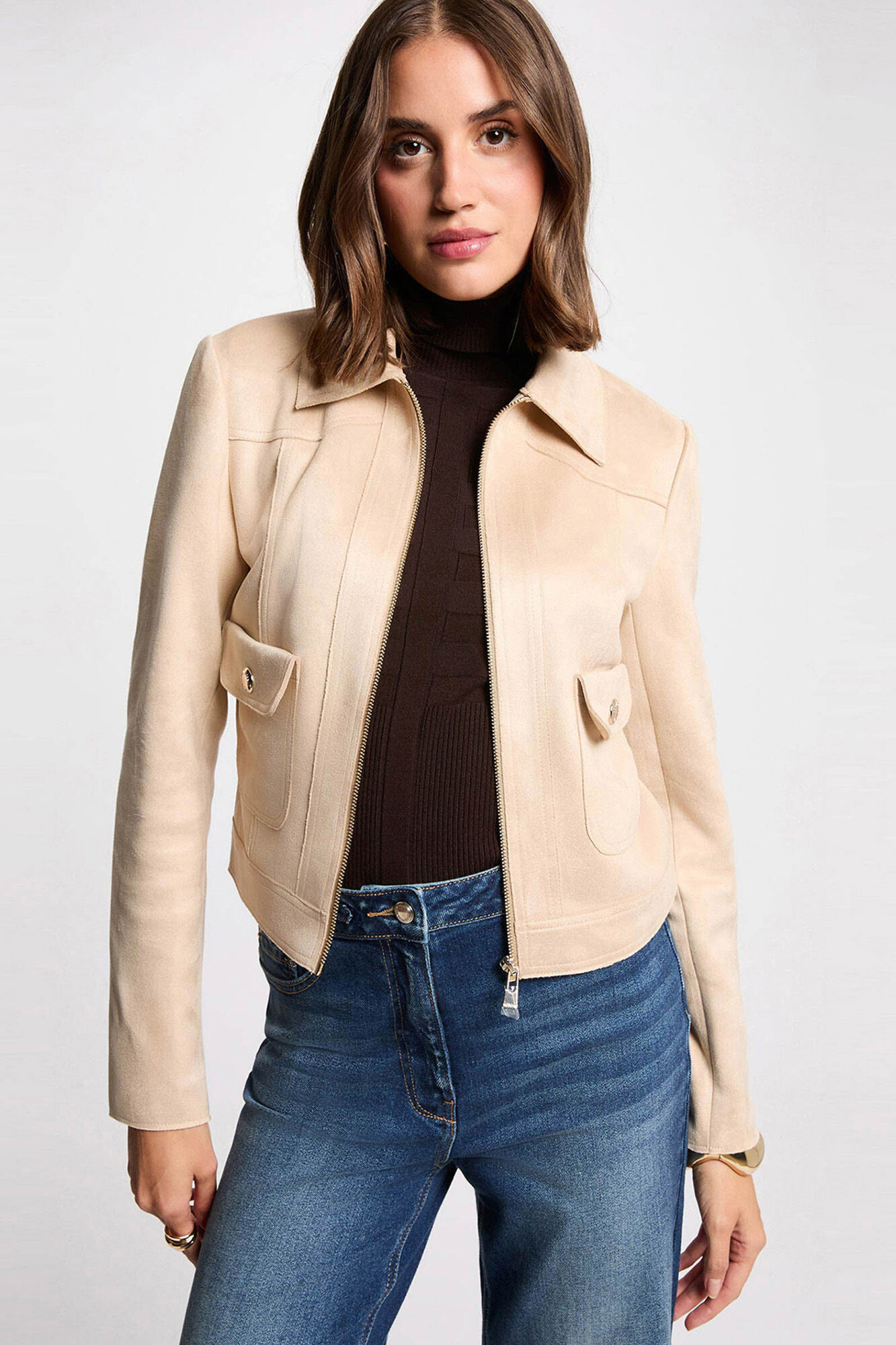 Morgan Short suede jacket