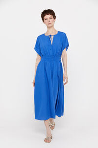Cortefiel Textured dress Blue
