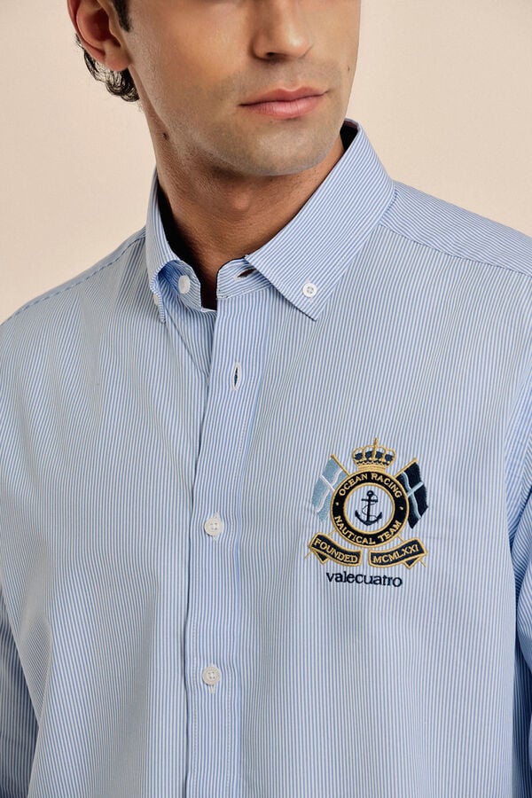 Valecuatro Camisa do escudo Azul