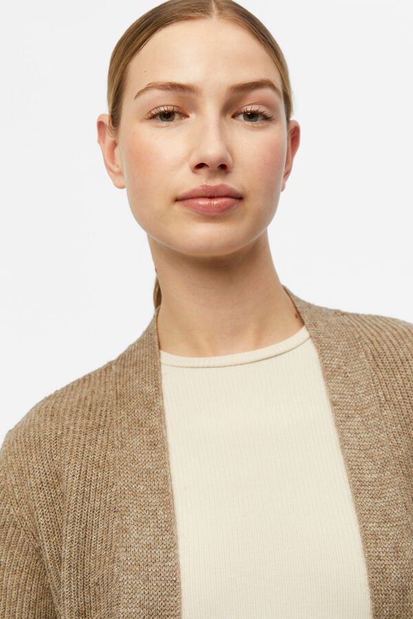 Object Long jersey-knit cardigan Grey