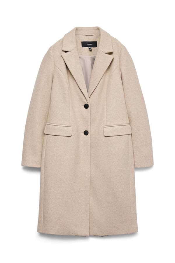 Vero Moda Sobretudo midi de bombazine Castanho