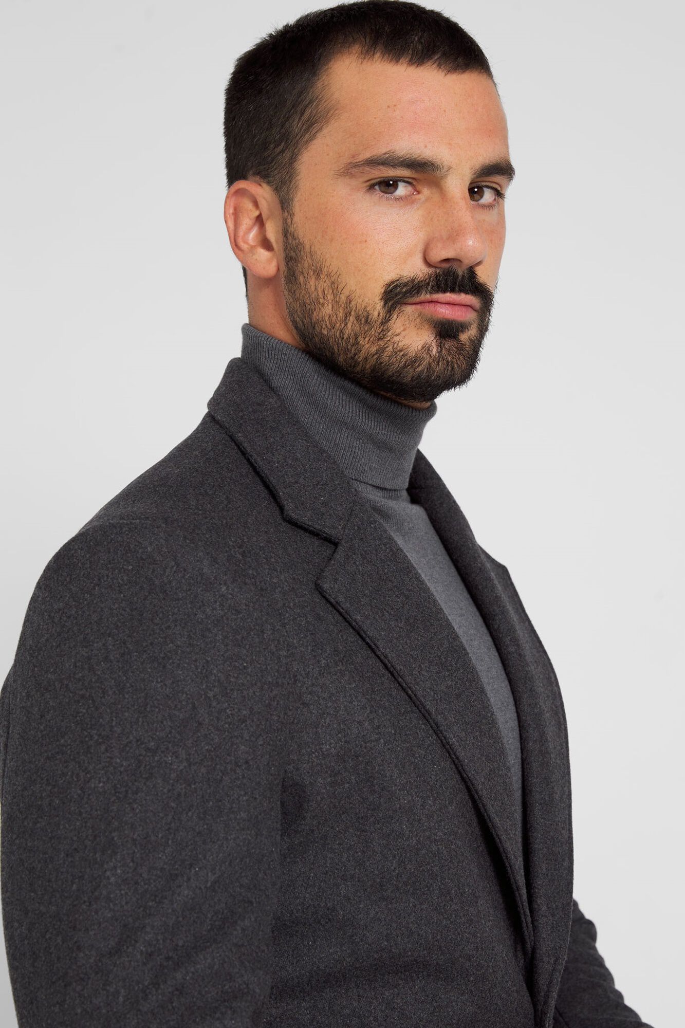 Grey straight coat outlet