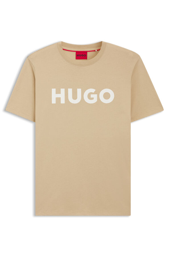 HUGO T-shirt manga curta Tostado