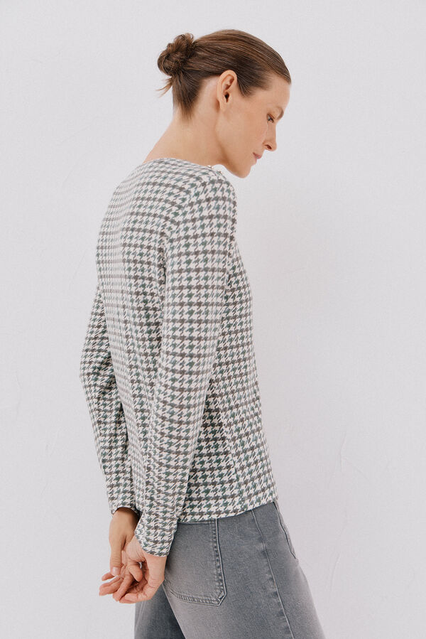 Cortefiel buttons box shirt Printed green
