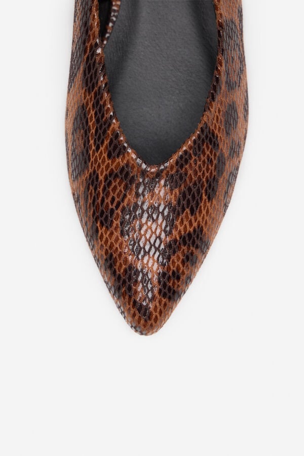 Cortefiel Ballerina shoe  Printed brown