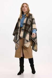 Vila Capa poncho xadrez