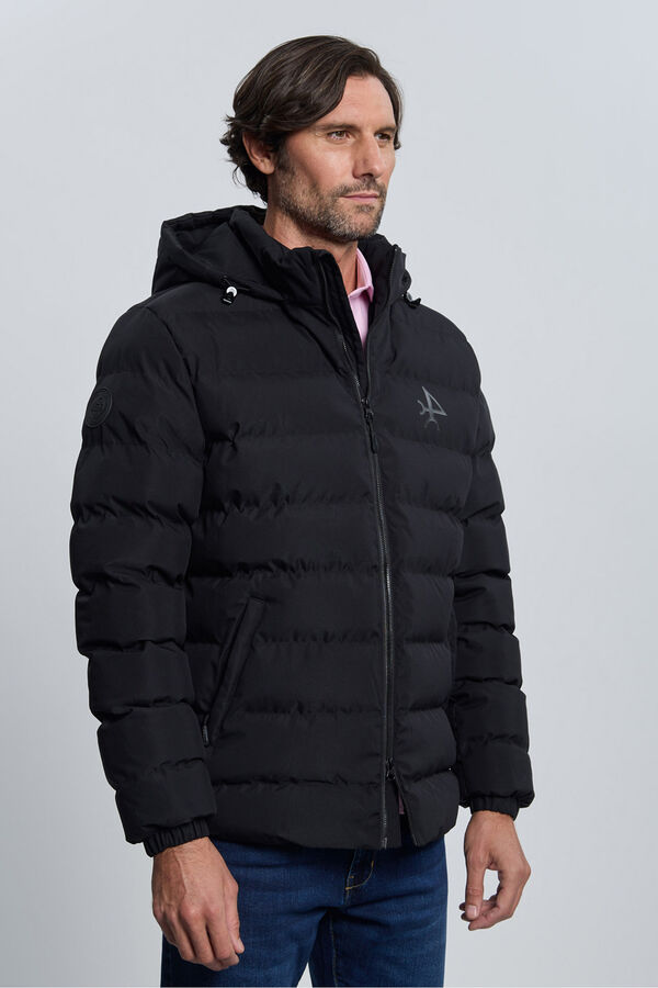 Valecuatro Casaco acolchoada preta com relevo Preto