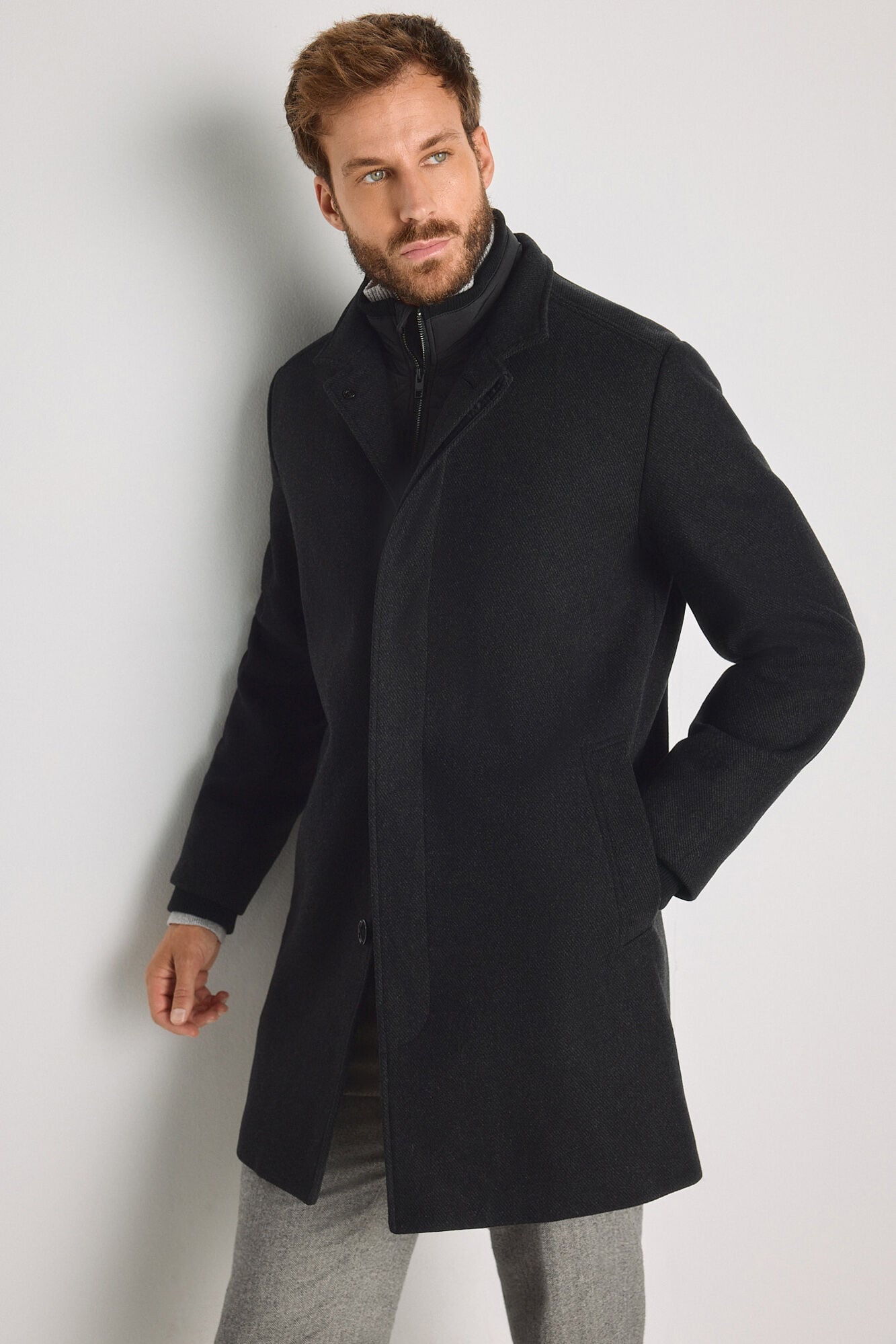 Jack & Jones Sobretudo gola alta com l&atilde;