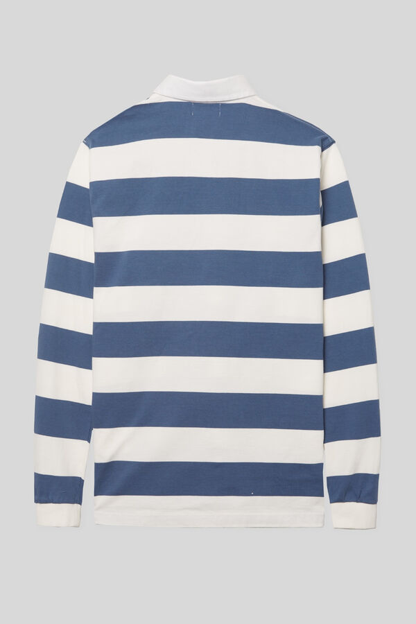 Silbon Polo manga larga rugby azul Azul