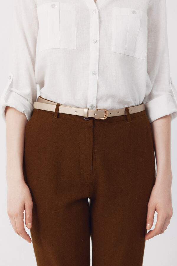 Cortefiel Linen trousers Kaki