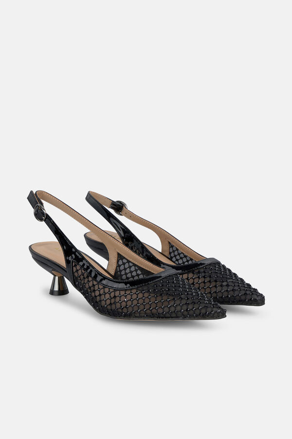Alma en Pena Zapato tacon bajo destalonado Negro