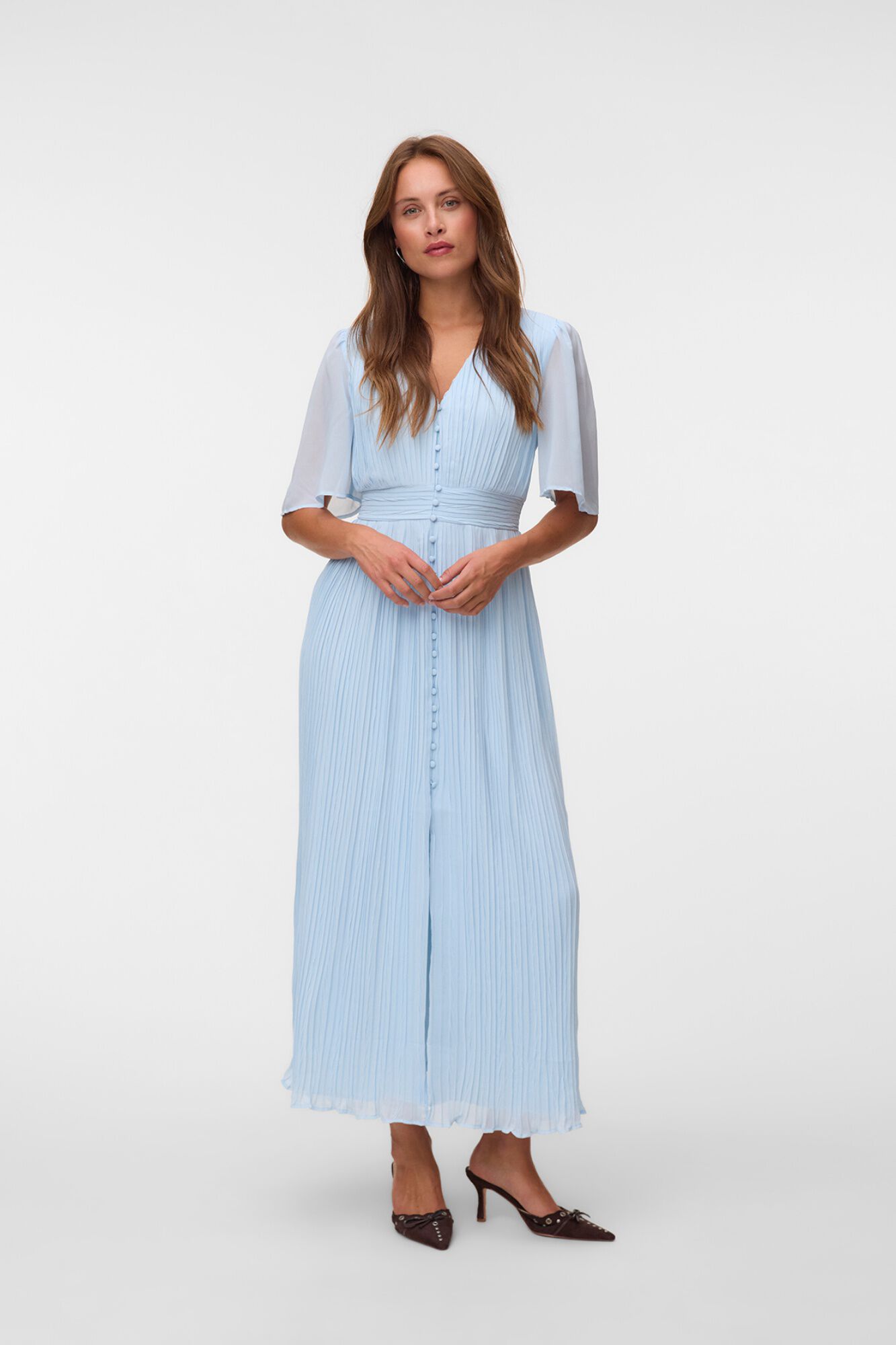 Vero Moda Vestido largo plisado