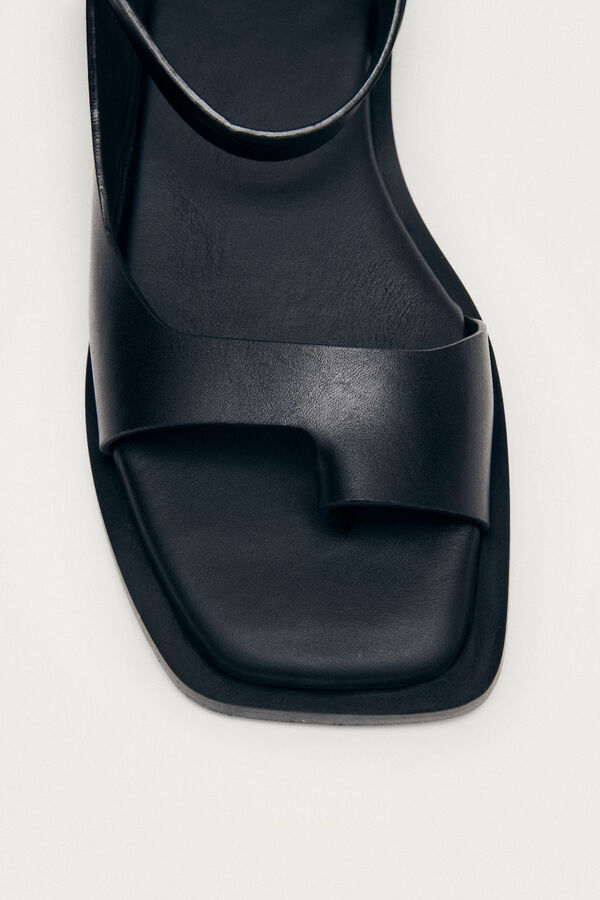 Alohas Sand&aacute;lias de couro Tebas Preto