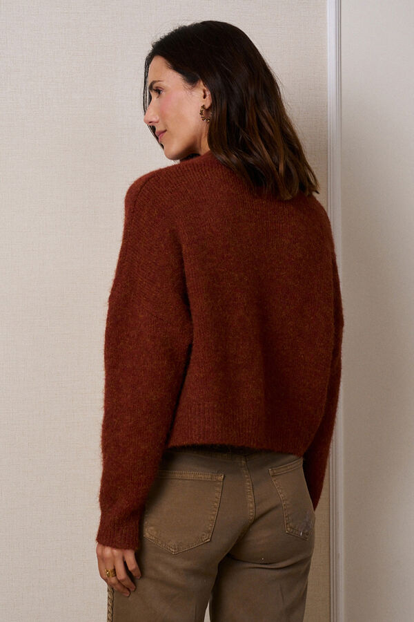 Polín Et Moi Cardigan com botões da Minnie Mouse Laranja