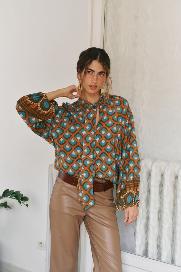 Jaase Blusa fluida Bianca Multicolorido