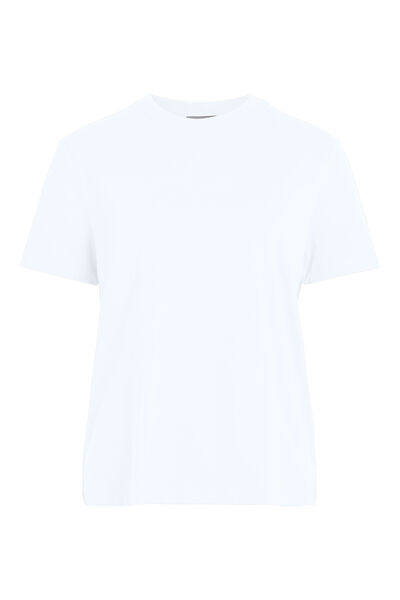Cortefiel Short-sleeved organic cotton T-shirt White