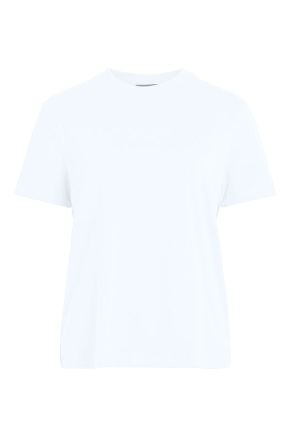 Cortefiel T-shirt de manga curta de algodão orgânico Branco