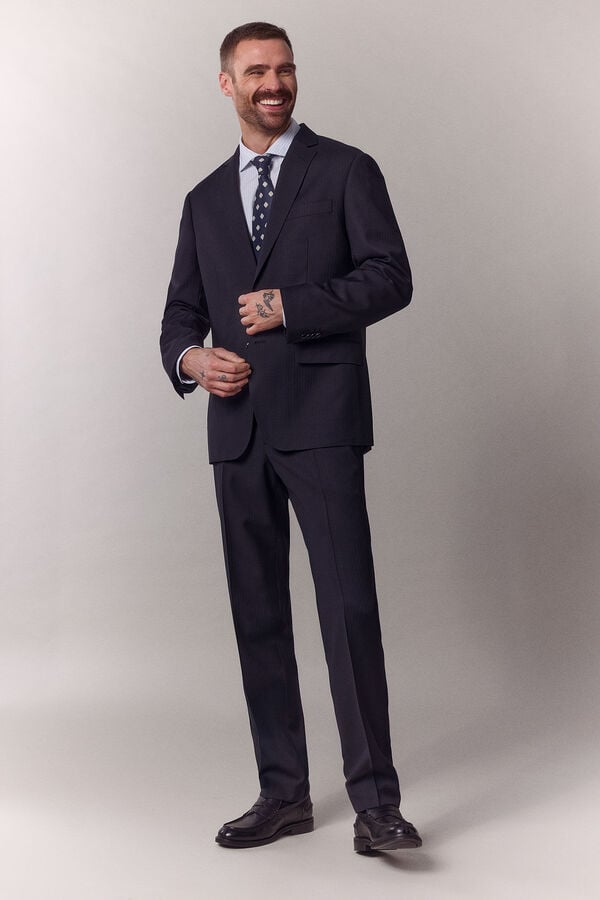 OOTO Herringbone suit blazer Navy