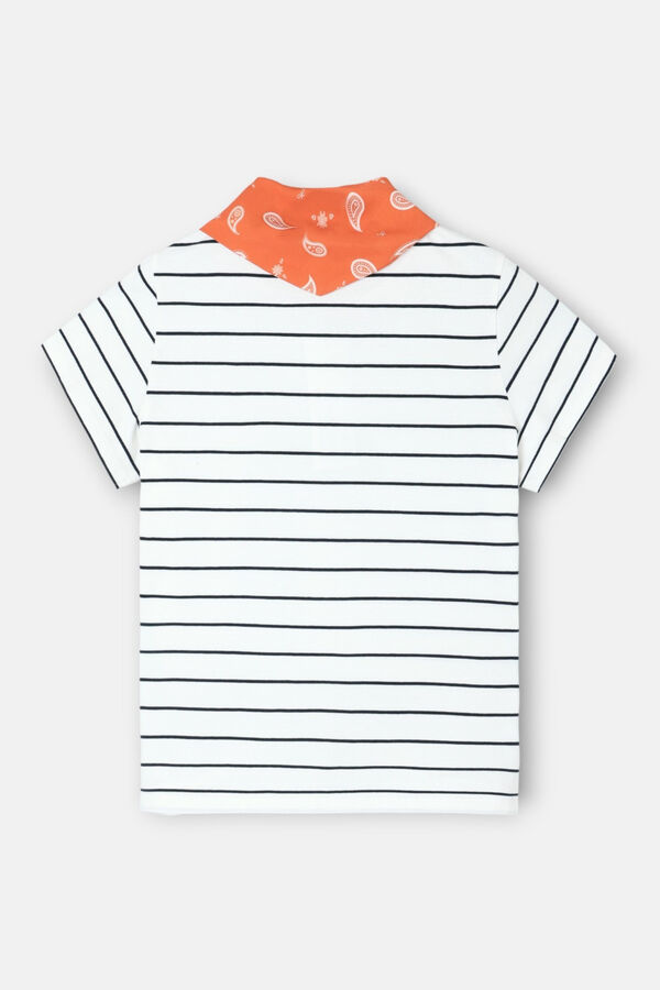 Silbon T-shirt mulher com aplica&ccedil;&atilde;o silbon bandana Impress&atilde;o