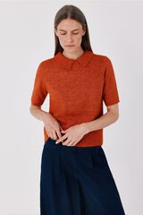 Cortefiel Polo neck jumper Orange