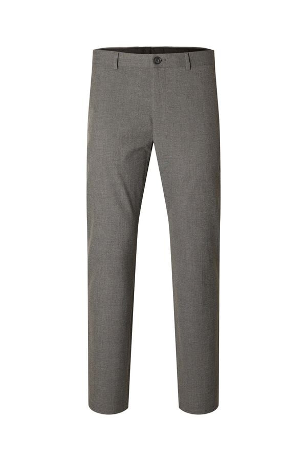 Selected Cal&ccedil;a formal Slim Fit Cinzento