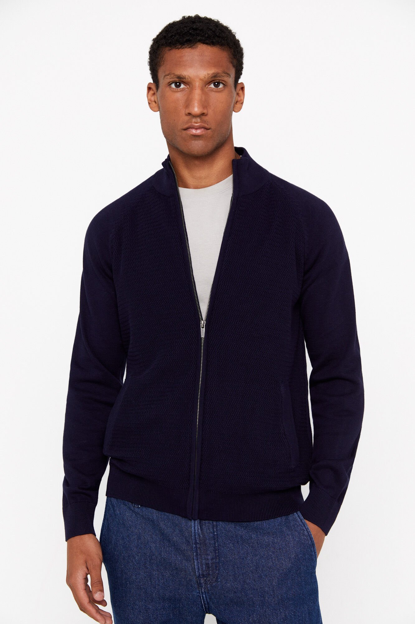 Cardigan with zipper mens cheap