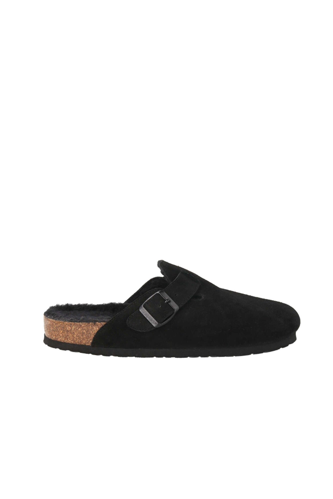 Genuins Tamanco de pele com fivela ajust&aacute;vel