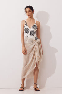 Cortefiel Shaping swimsuit with rings