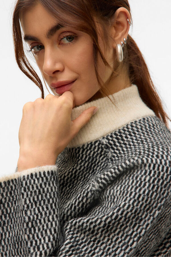 Vero Moda Camisola de malha de gola malha Cinzento