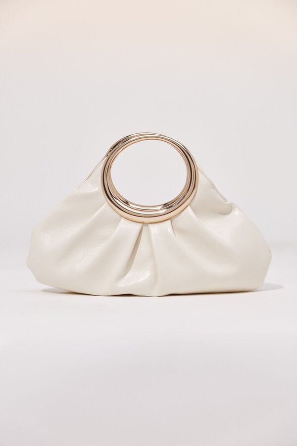 Cortefiel Handbag ring Ivory