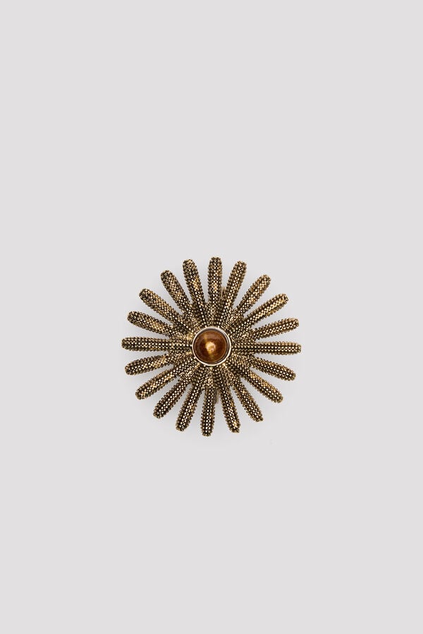 Cortefiel Broche sol resina Dorado