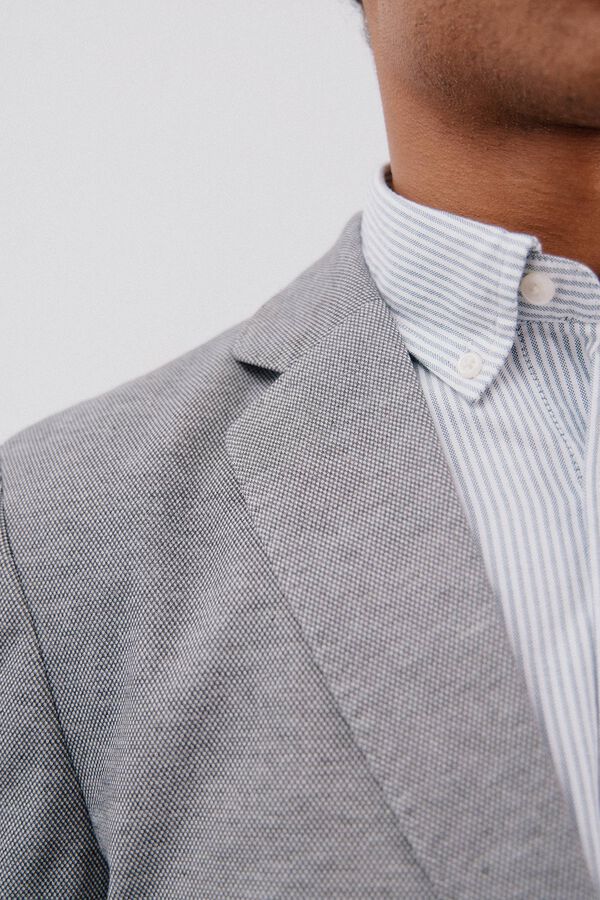 Cortefiel Blazer de malha  Cinzento
