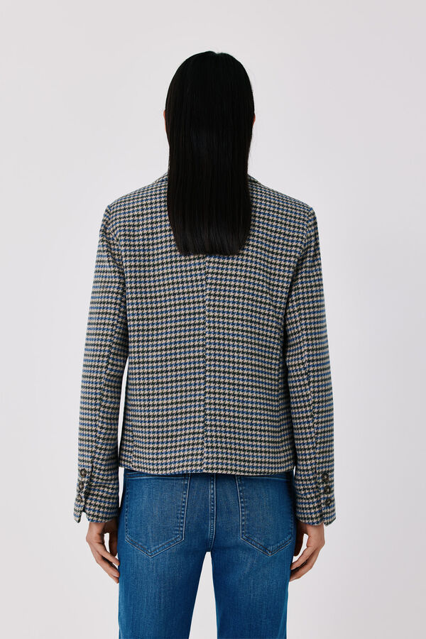 Cortefiel Short blazer Printed blue