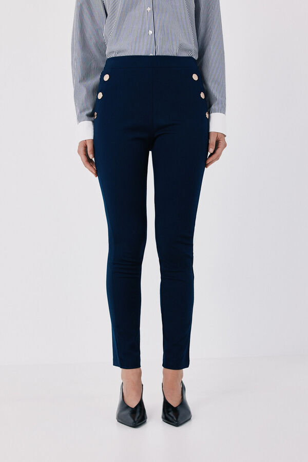Cortefiel Legging with snaps Navy