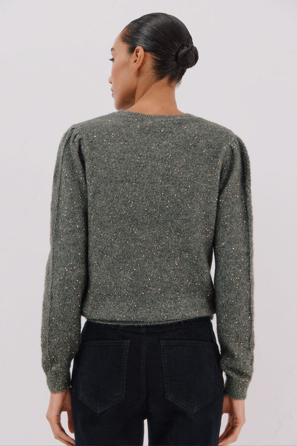 Cortefiel Sequin jersey-knit jersey Green