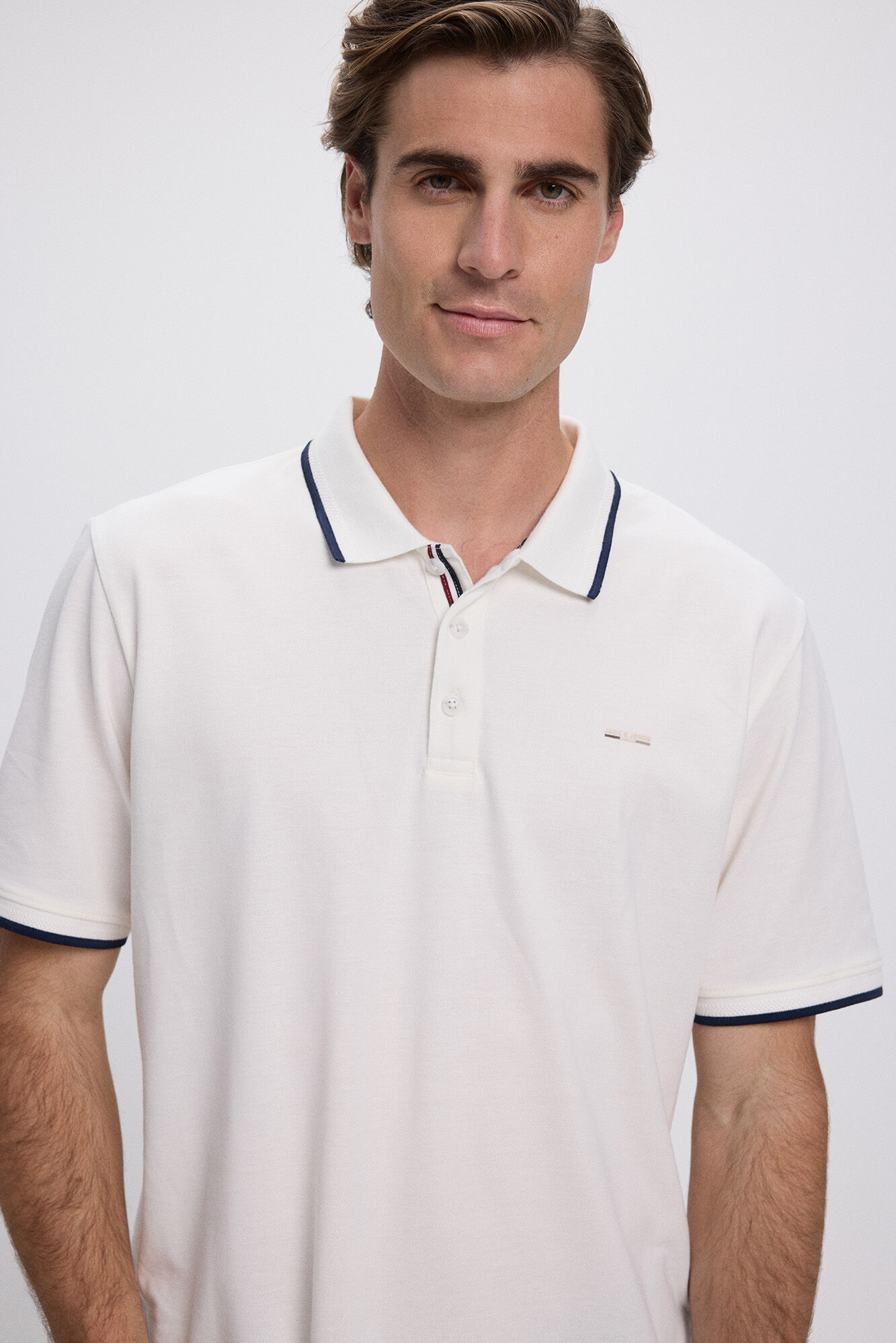 Jack & Jones Piqu&eacute; piping polo