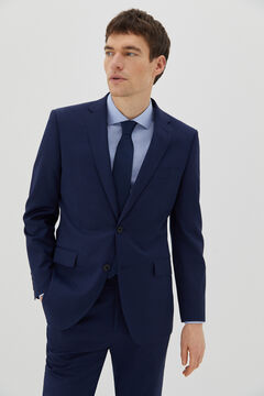 Cortefiel Checked tailored fit blazer Royal blue
