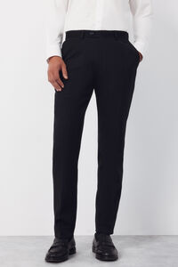 Cortefiel Black structured trousers Serie XXI