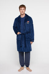 Privata Comfortable navy robe Blue