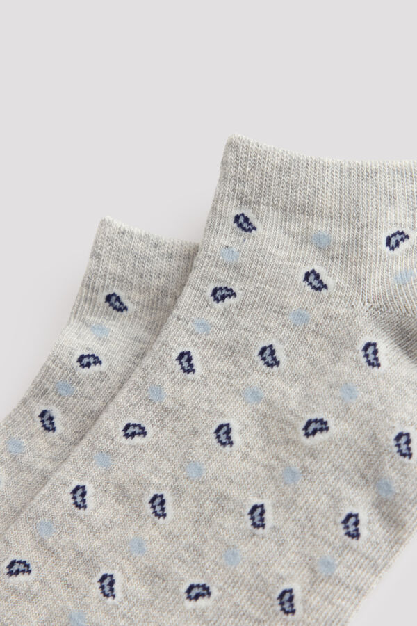 Cortefiel Paisley short socks Grey
